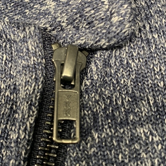 Banana Republic Asymmetrical Sweater Jacket Small Navy Blue/White Mix - Picture 6 of 12